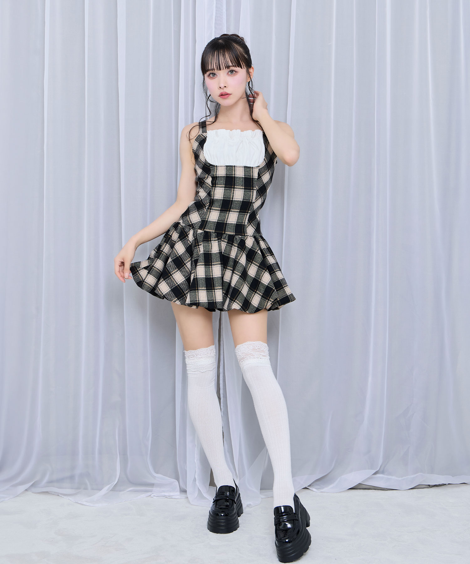 ボレロセットバルーンワンピース / ベージュ