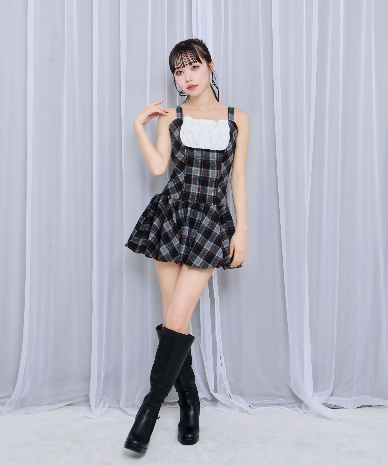 ボレロセットバルーンワンピース / ブラック