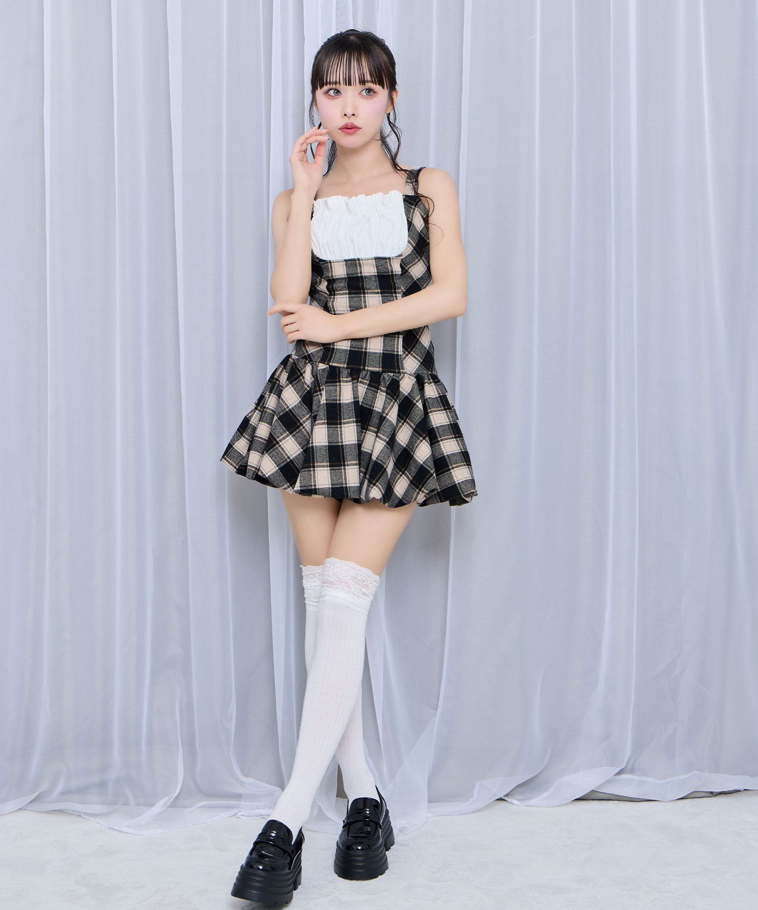 ボレロセットバルーンワンピース / ベージュ