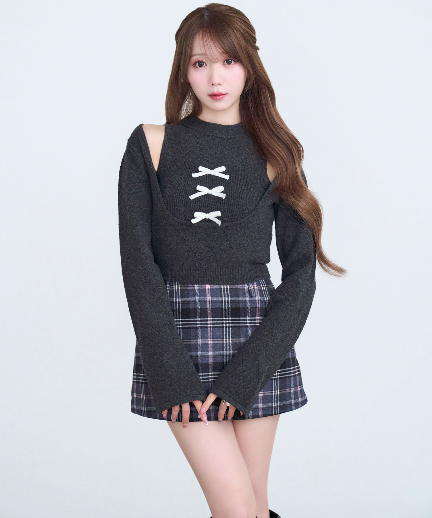 Triple ribbon knit ensemble