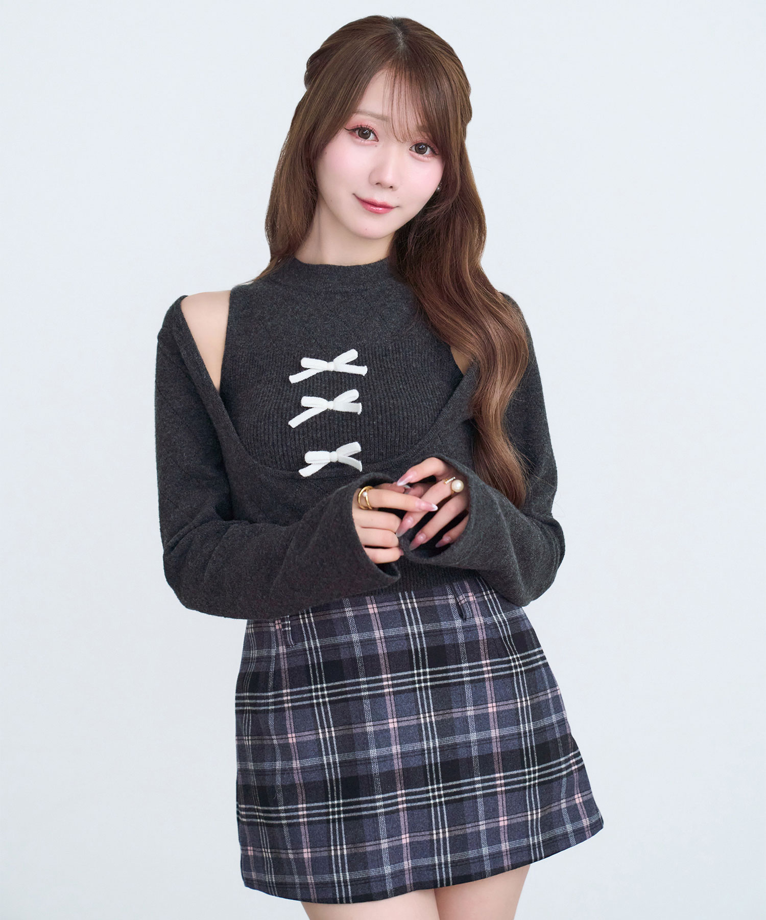 Triple ribbon knit ensemble