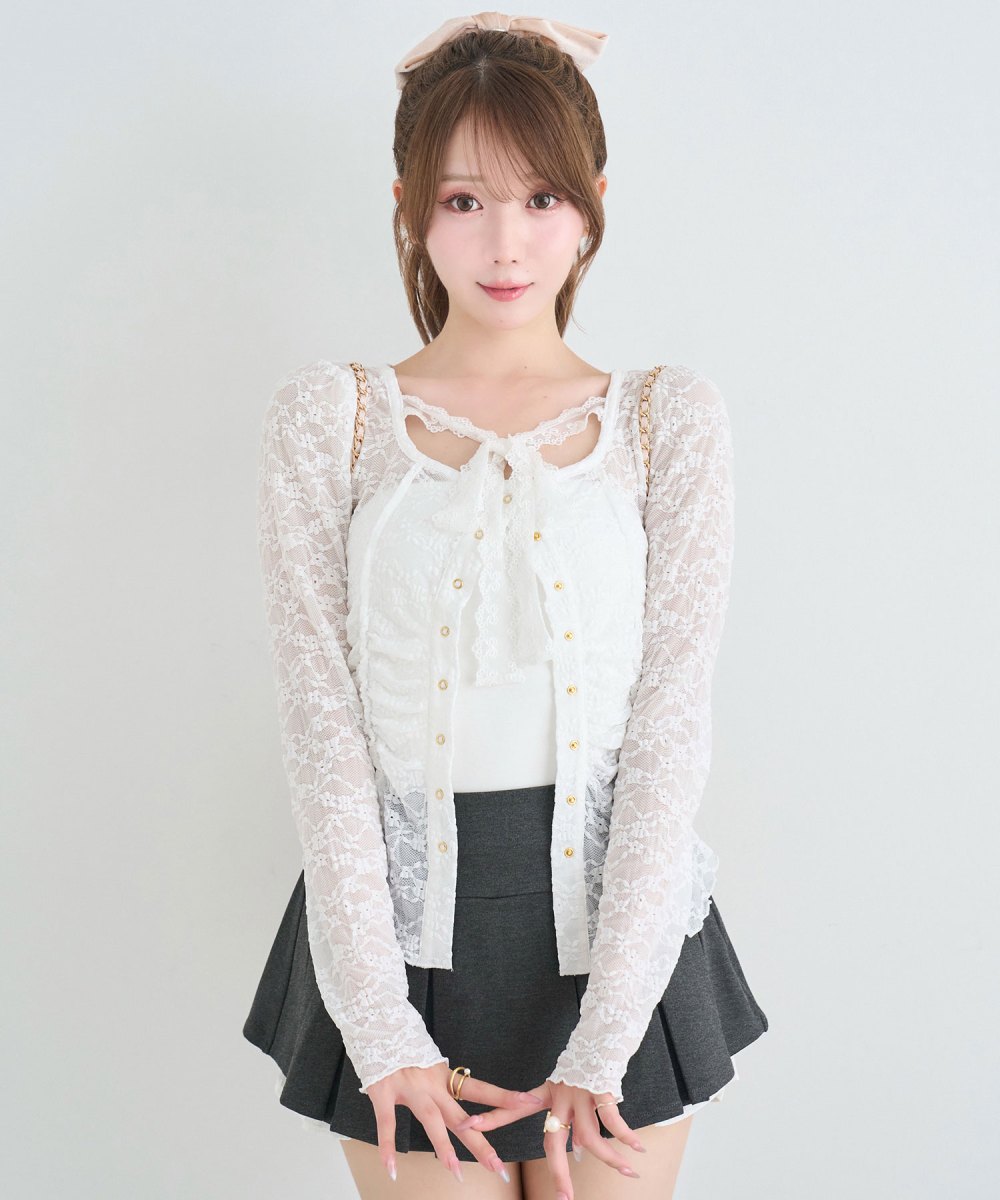 Gathered Lace Top with bandeau – BUNNY APARTMENT