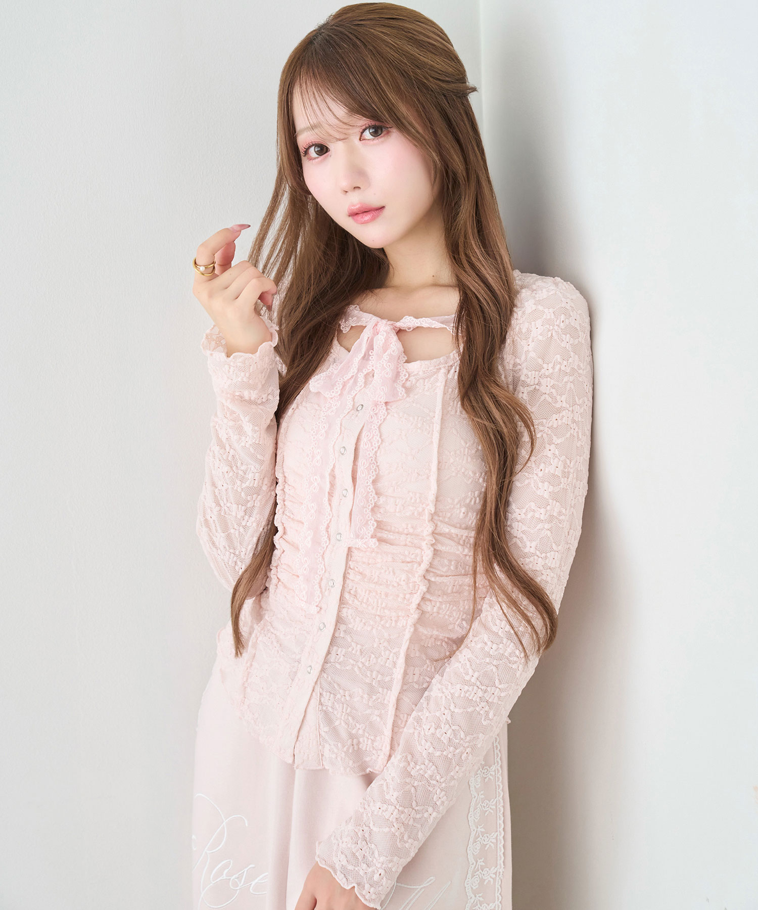 Gathered Lace Top with bandeau