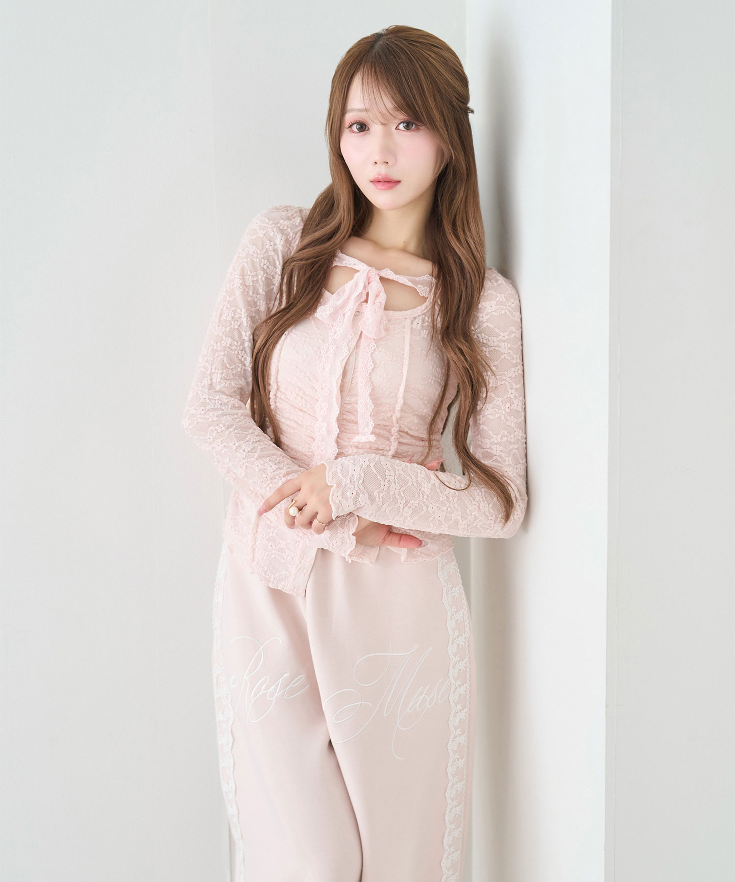 Gathered Lace Top with bandeau