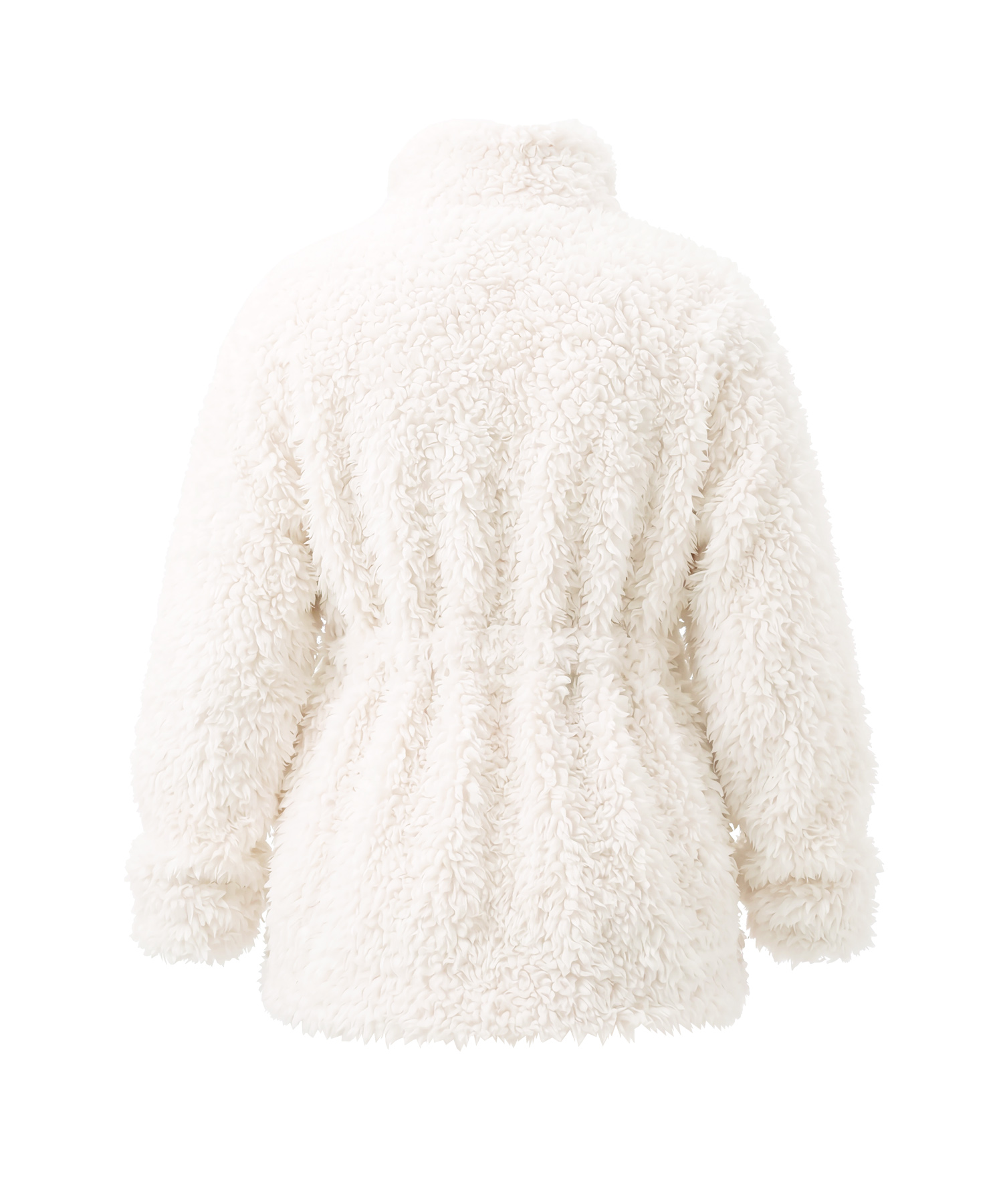 Curly eco fur middle coat