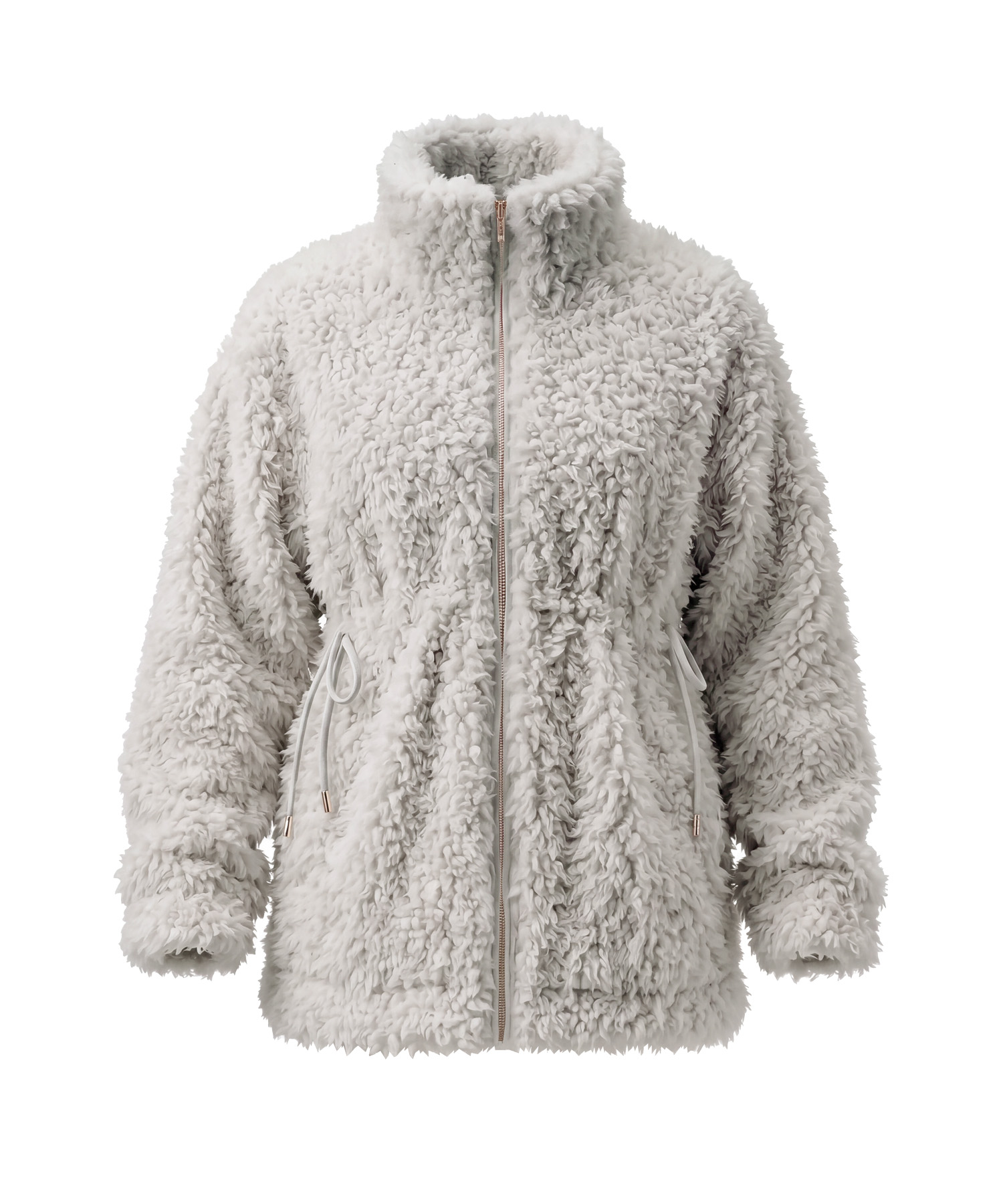 Curly eco fur middle coat