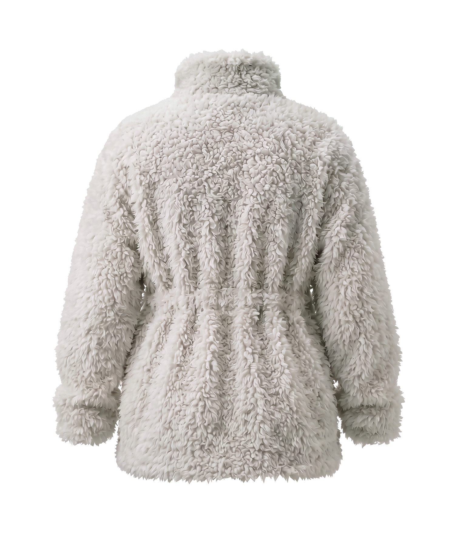 Curly eco fur middle coat