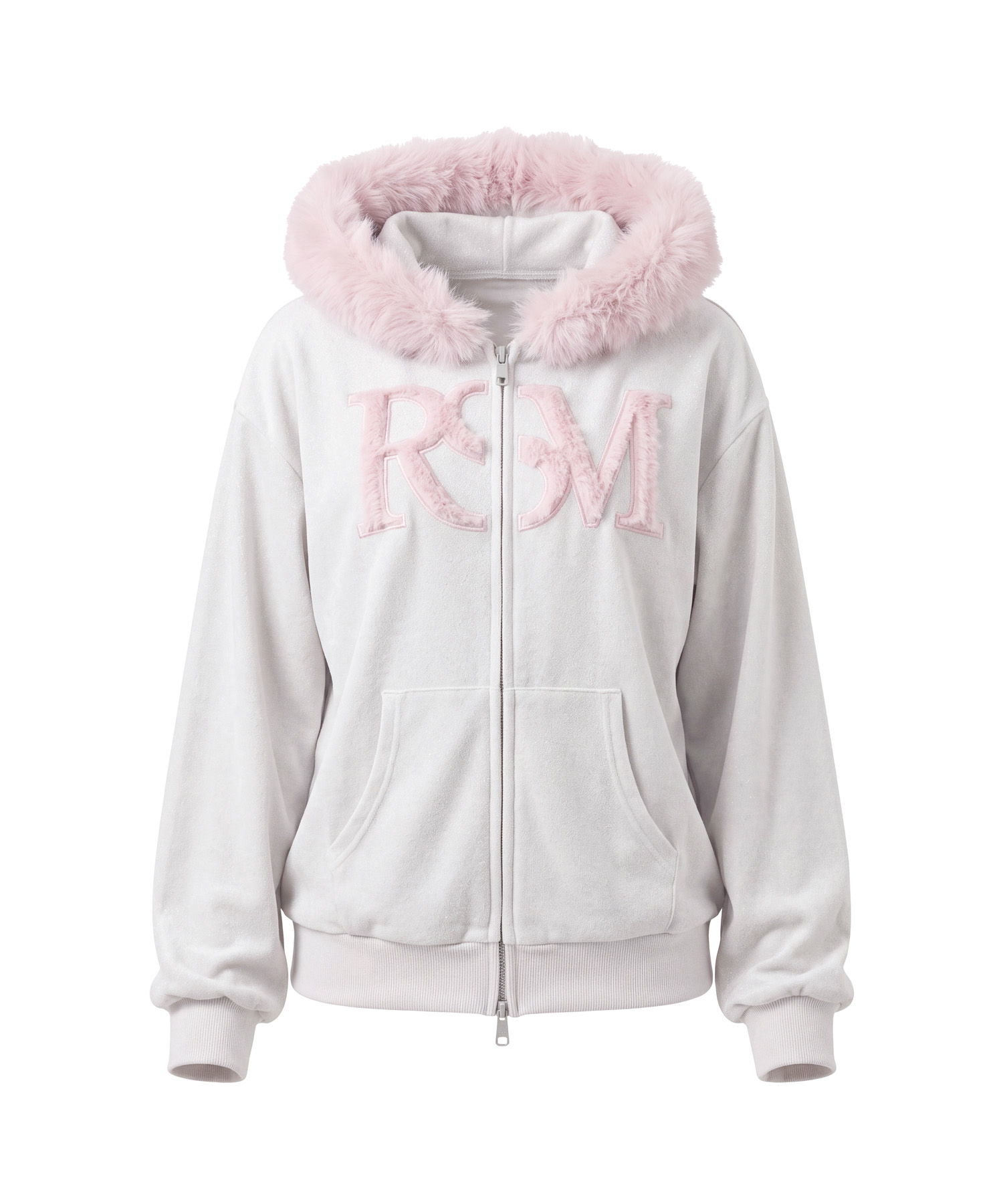 Fur logo zip hoodie