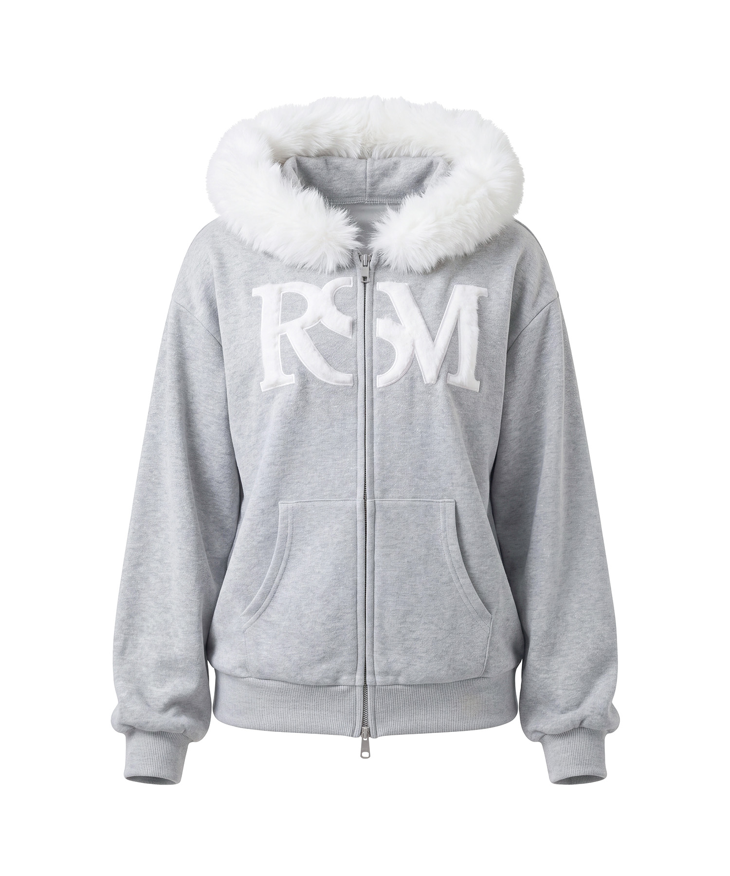 Fur logo zip hoodie