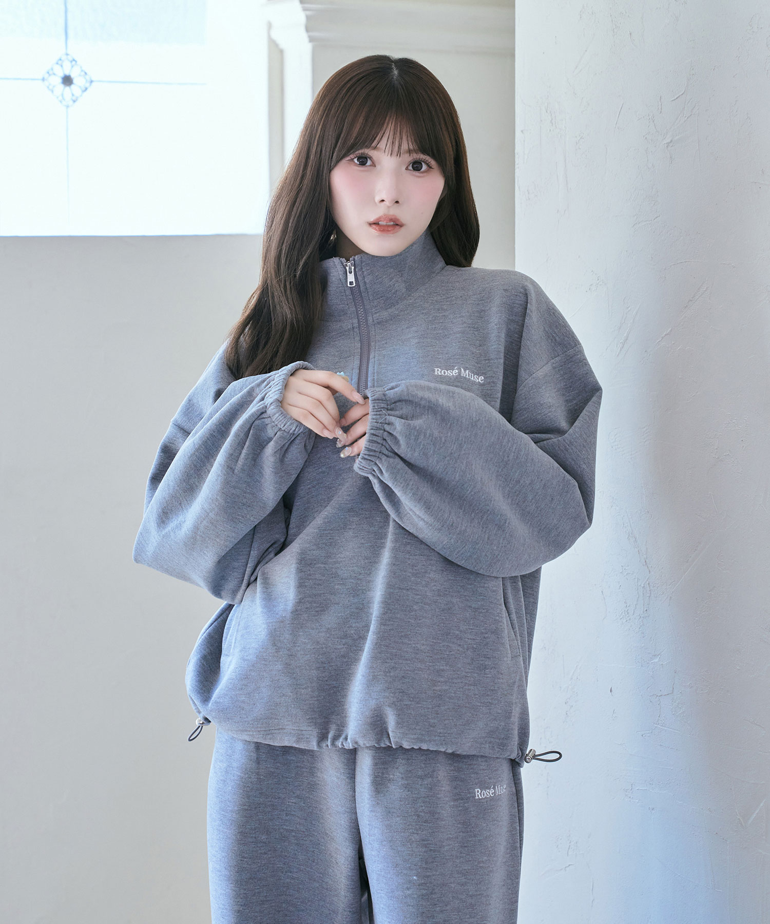 Mochi mochi halfzip tops