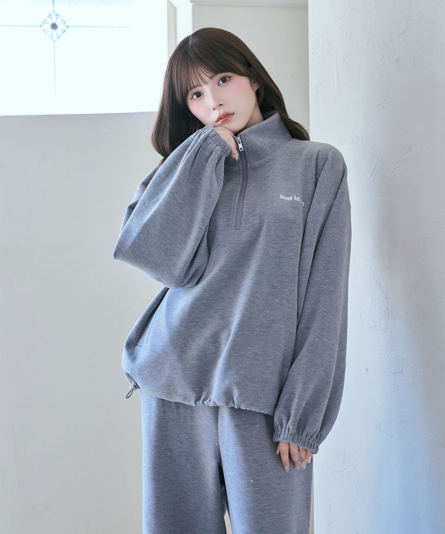 Mochi mochi halfzip tops