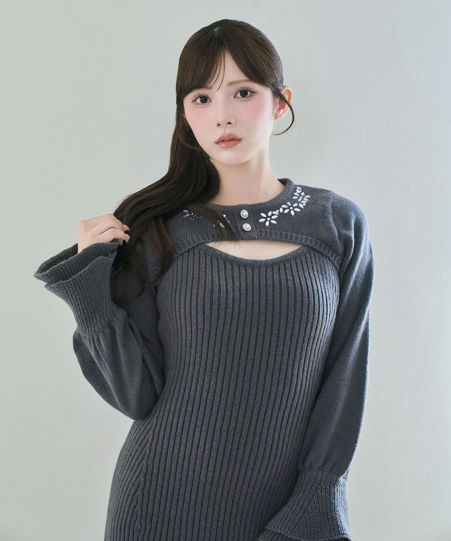 Bijou bolero knit o/p set