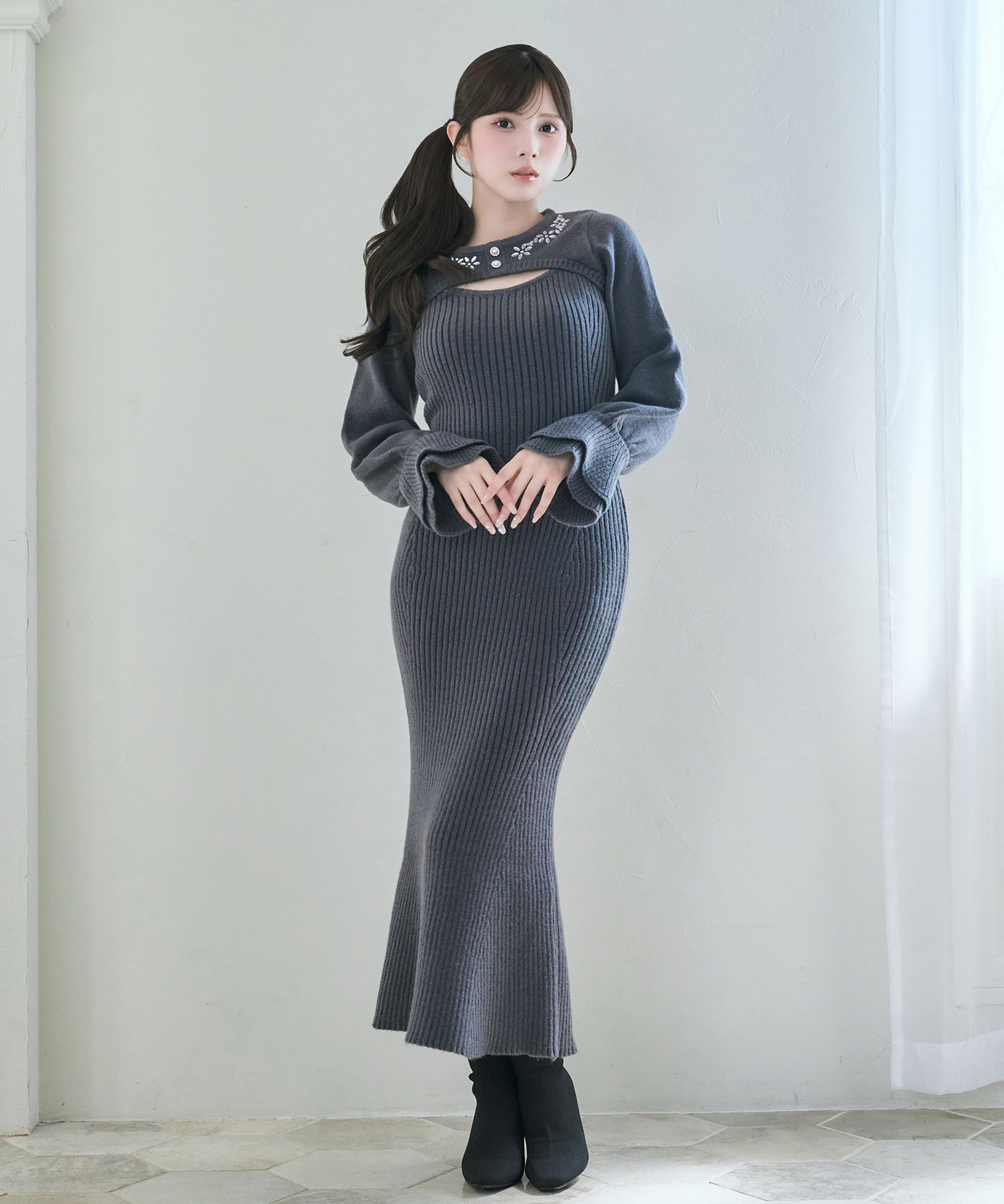 Bijou bolero knit o/p set