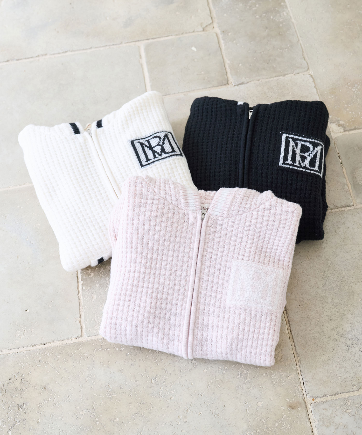 Textured knit hoodie