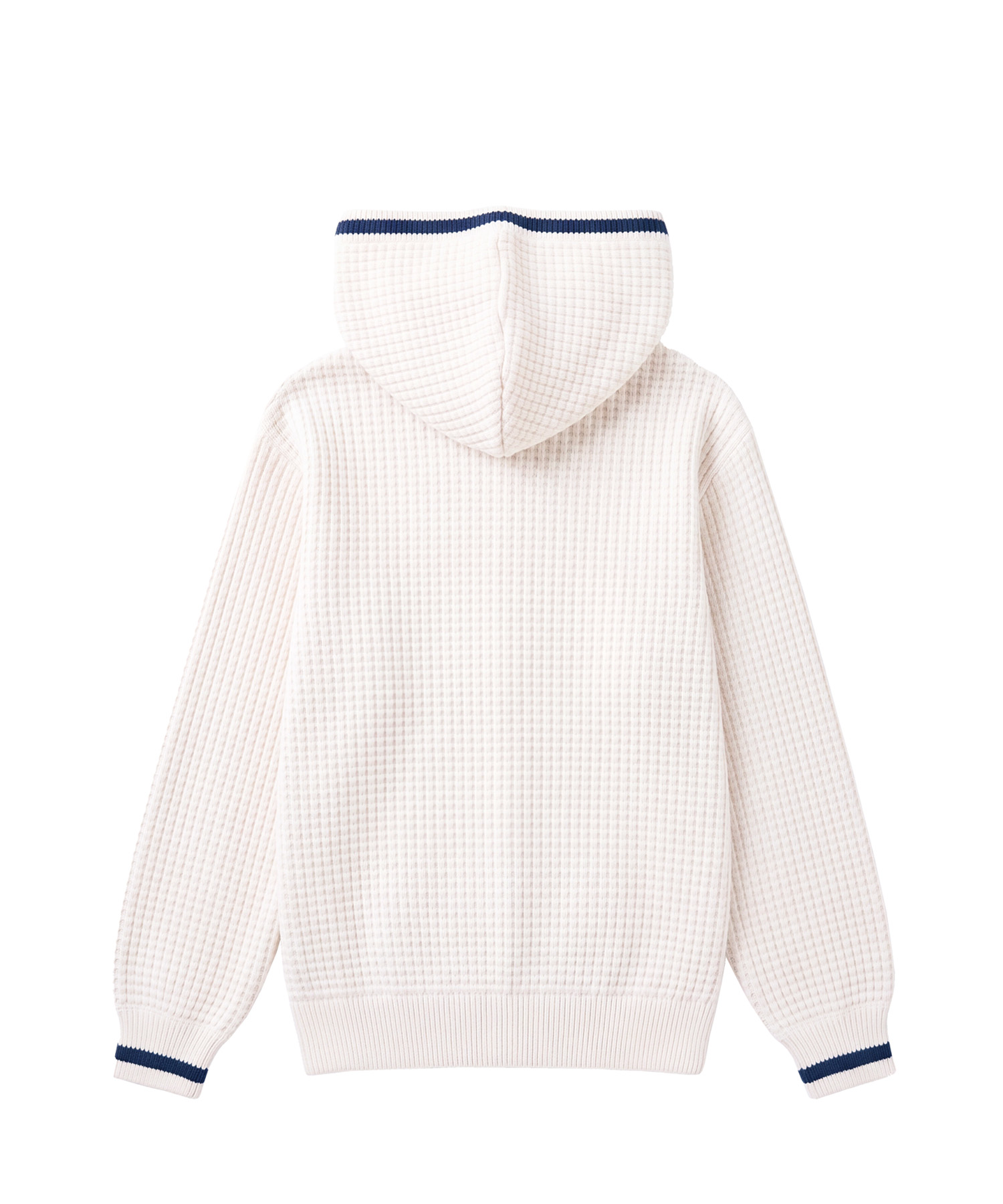 Textured knit hoodie