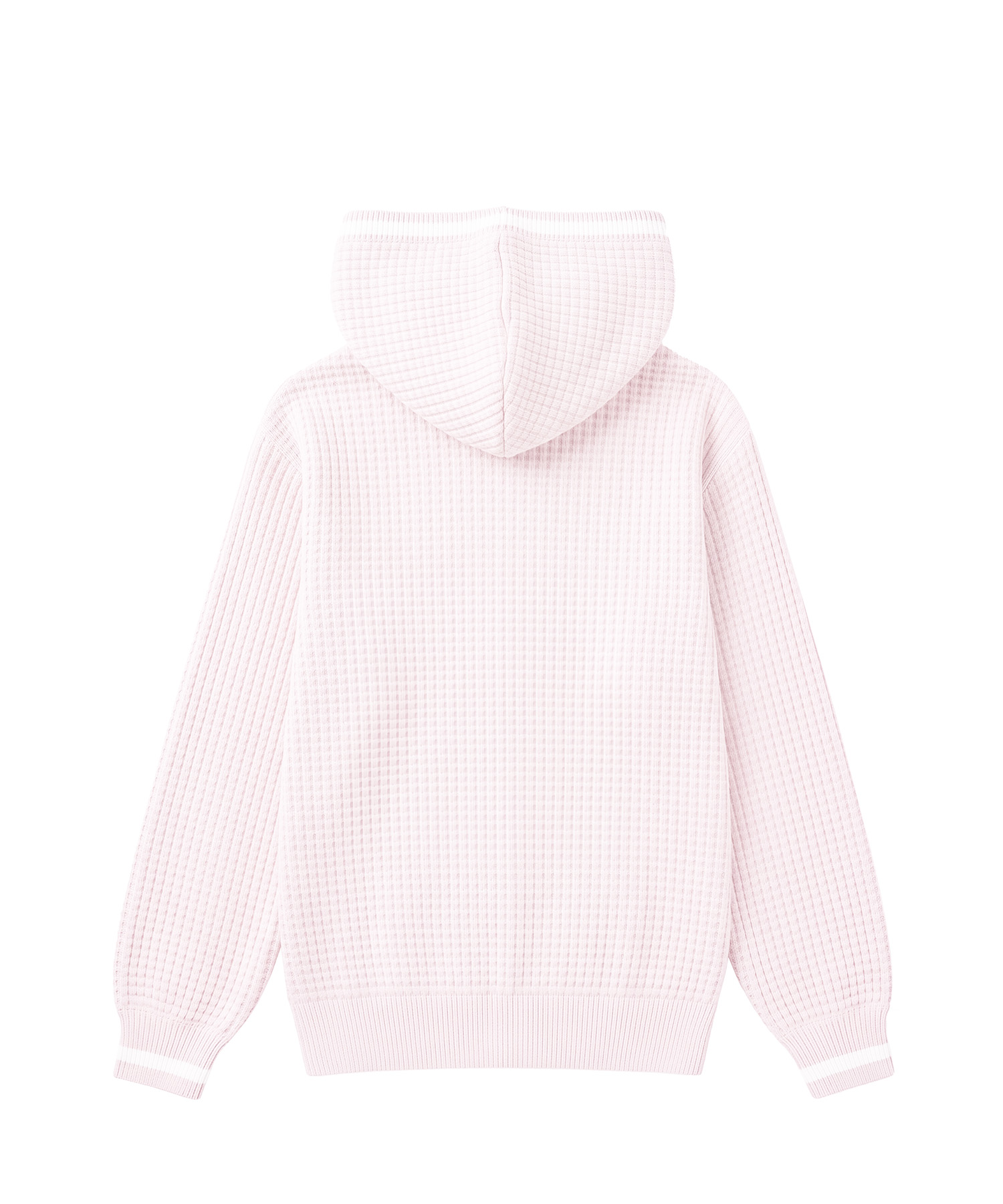 Textured knit hoodie