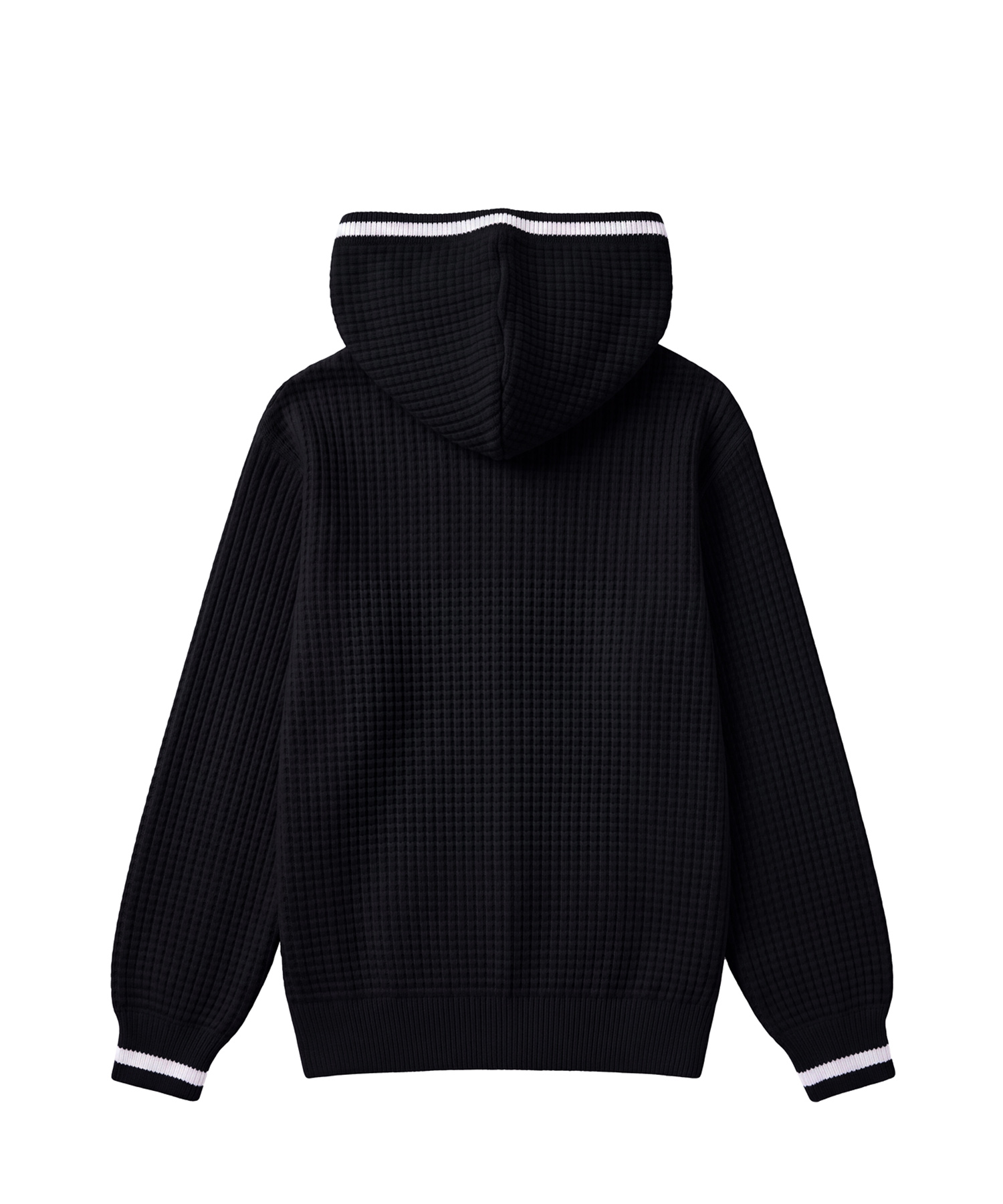 Textured knit hoodie