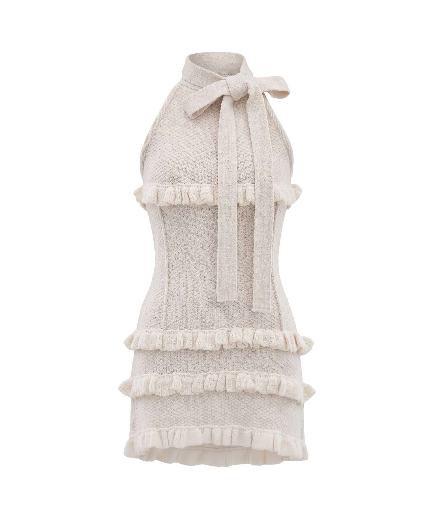 Many frills mini knit o/p set