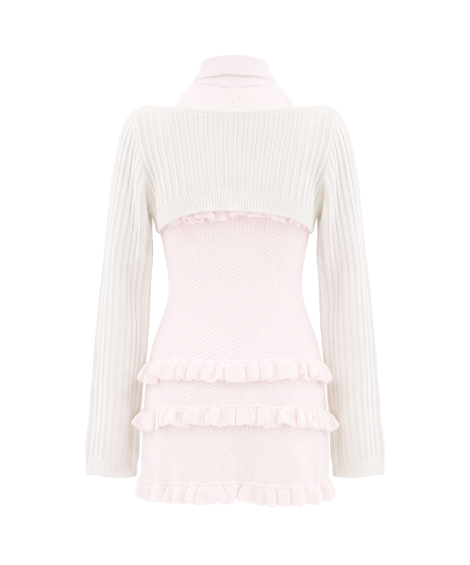 Many frills mini knit o/p set