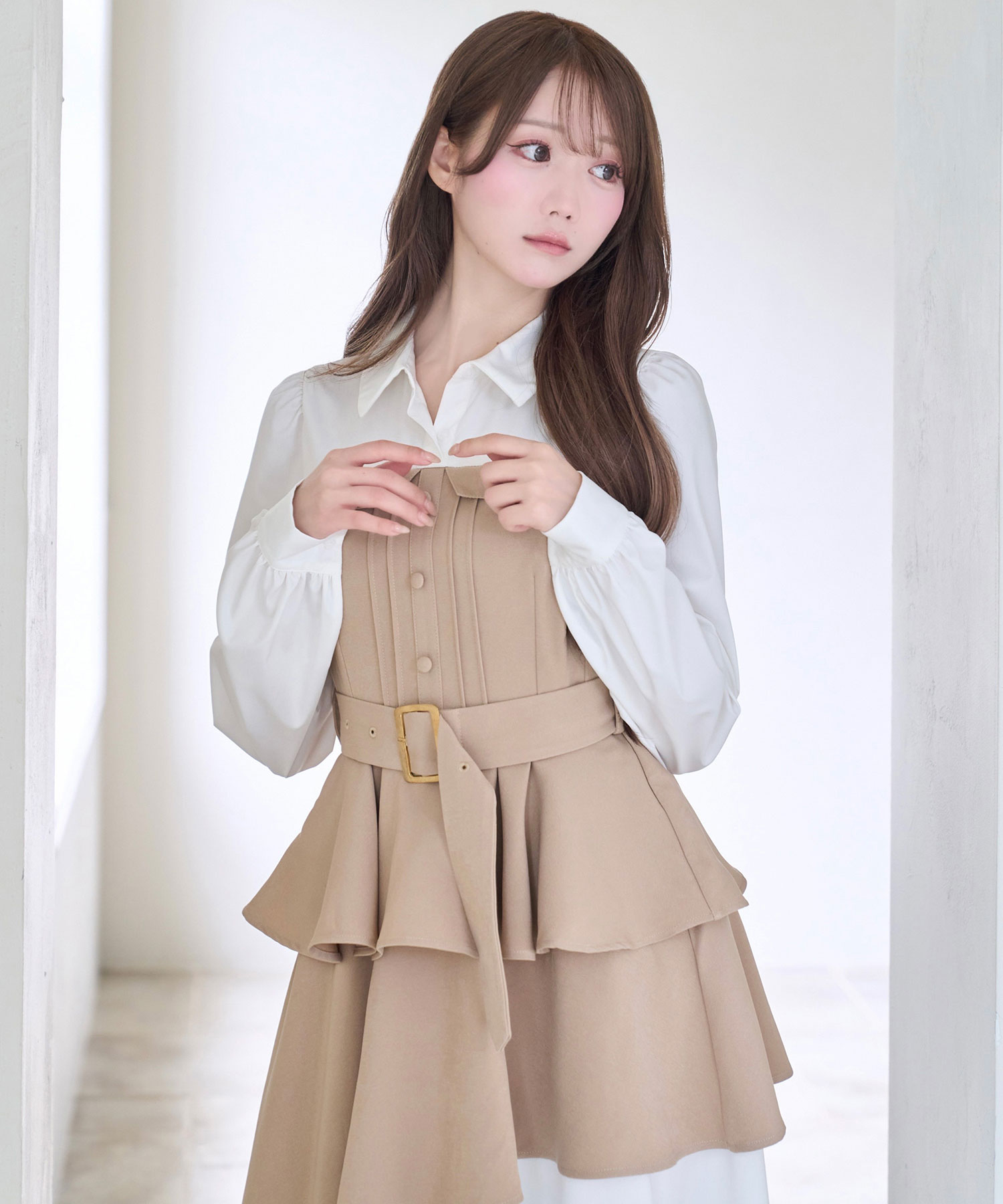 Shirt layering style dress