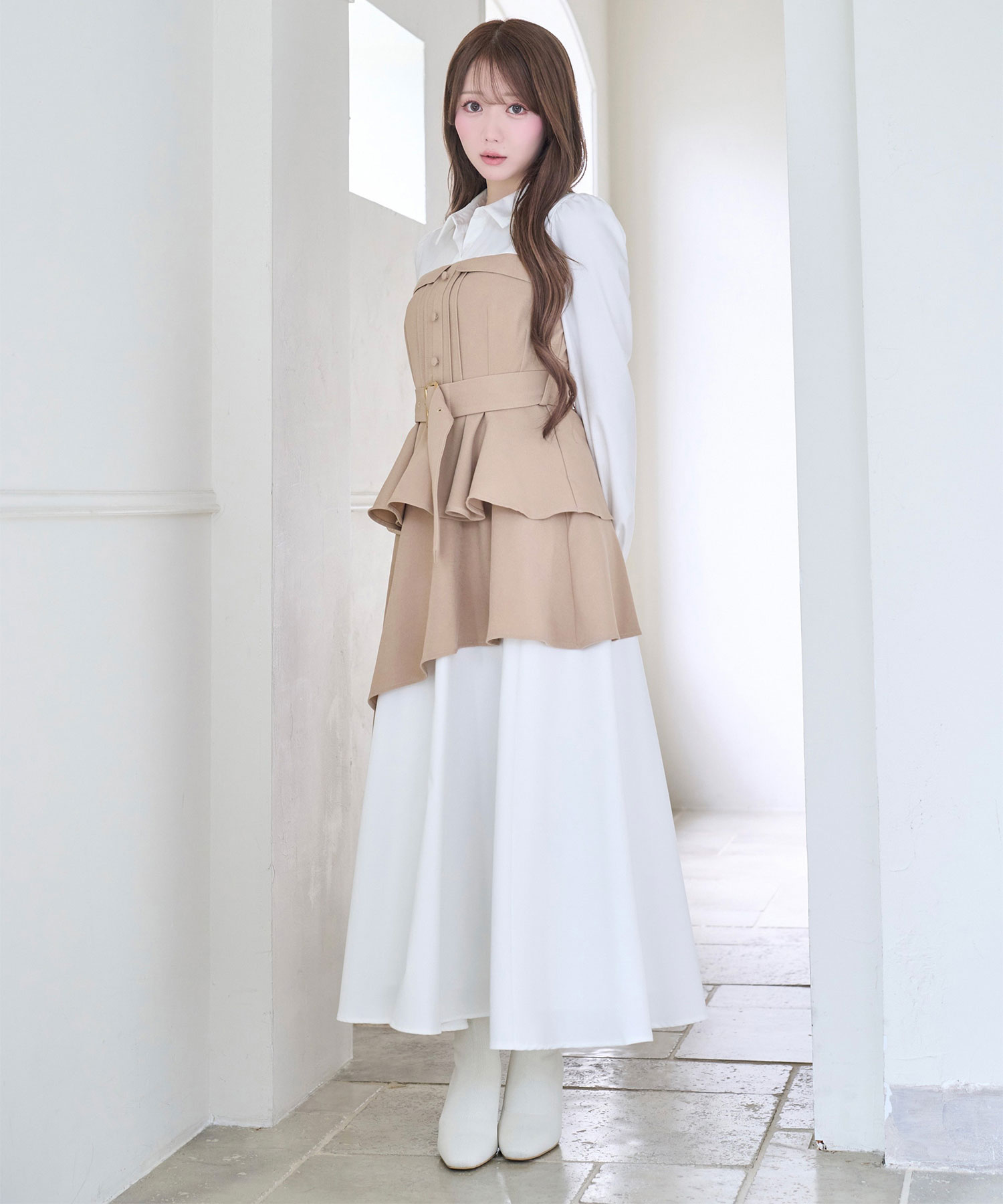 Shirt layering style dress