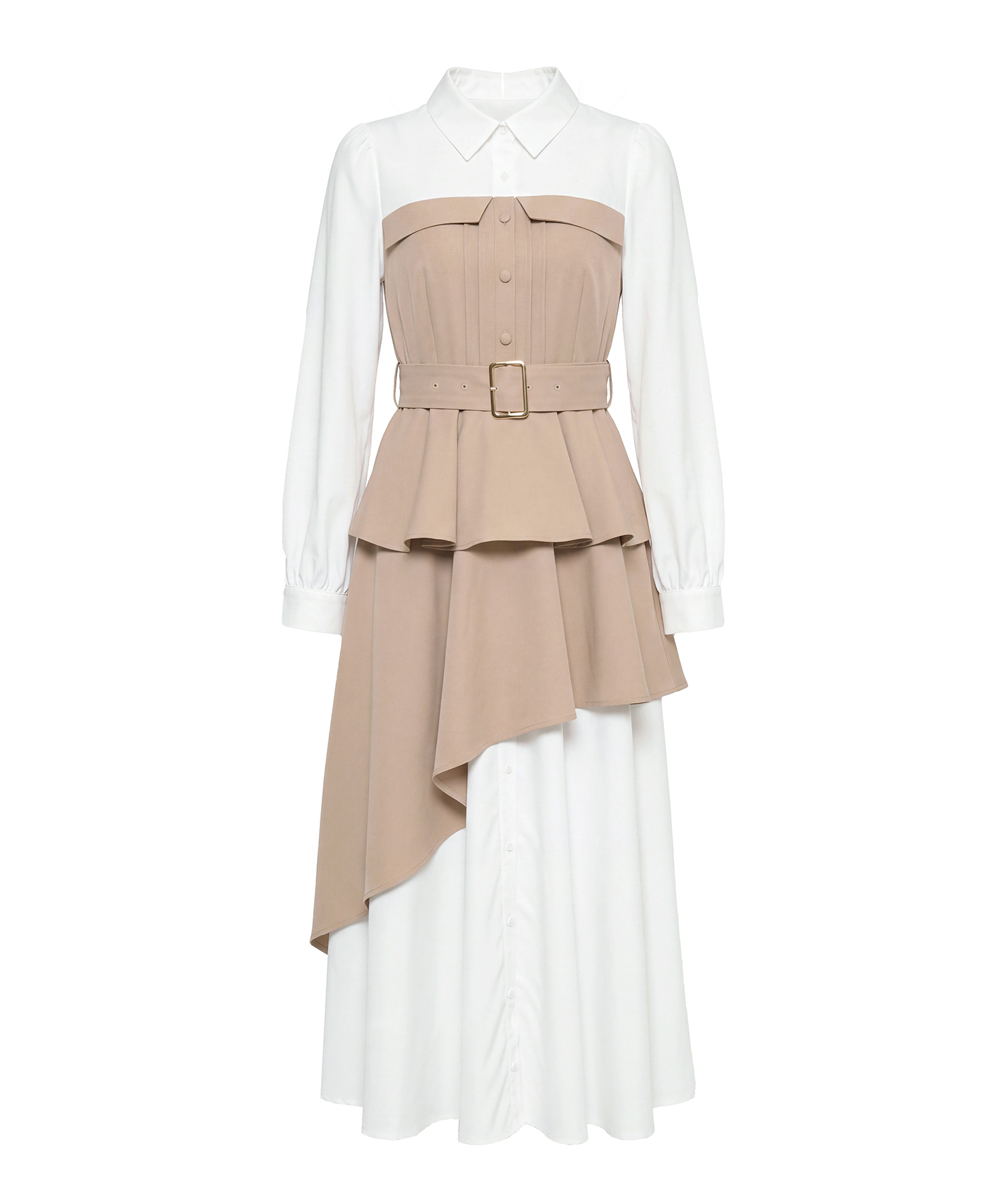 Shirt layering style dress