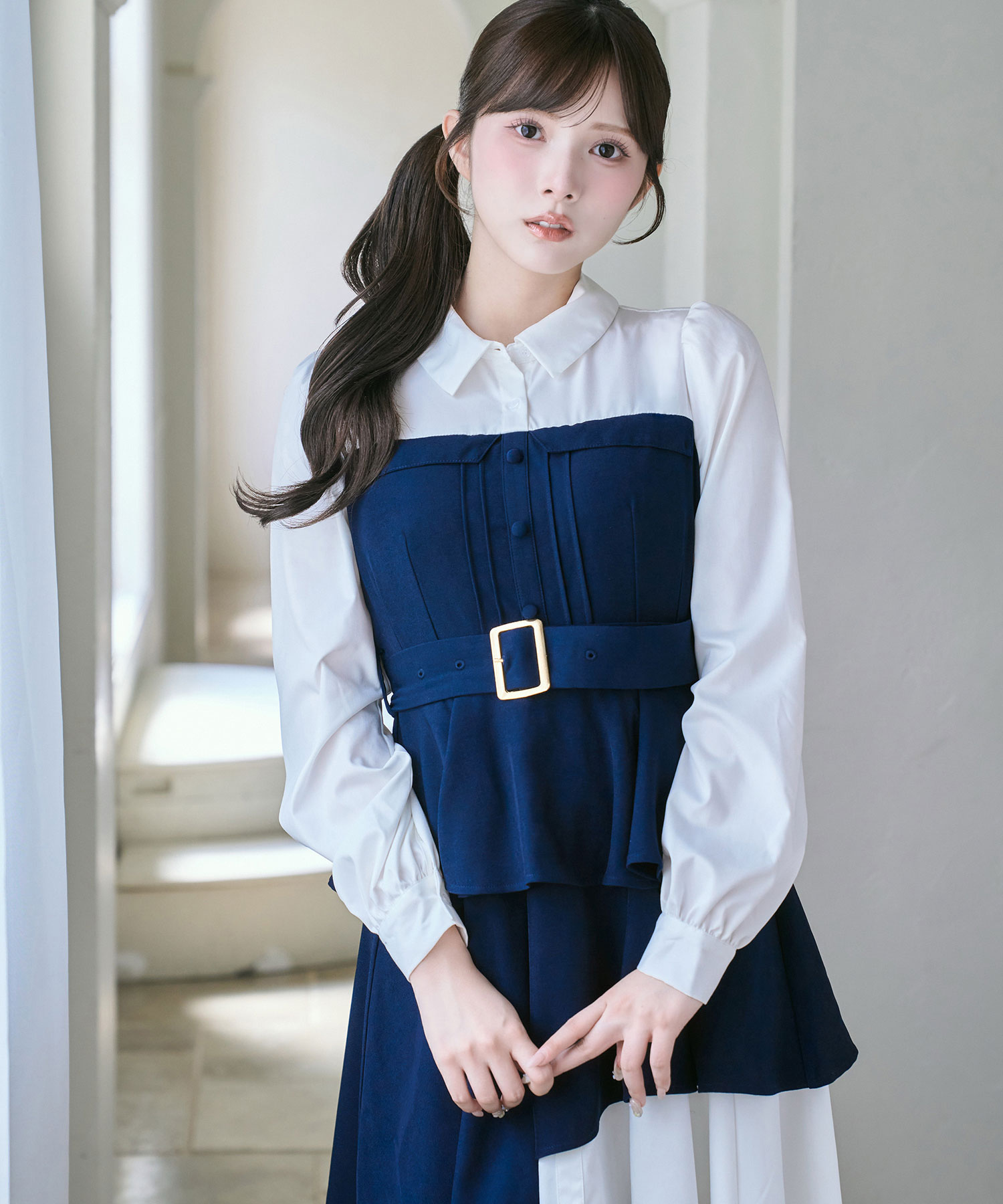 Shirt layering style dress
