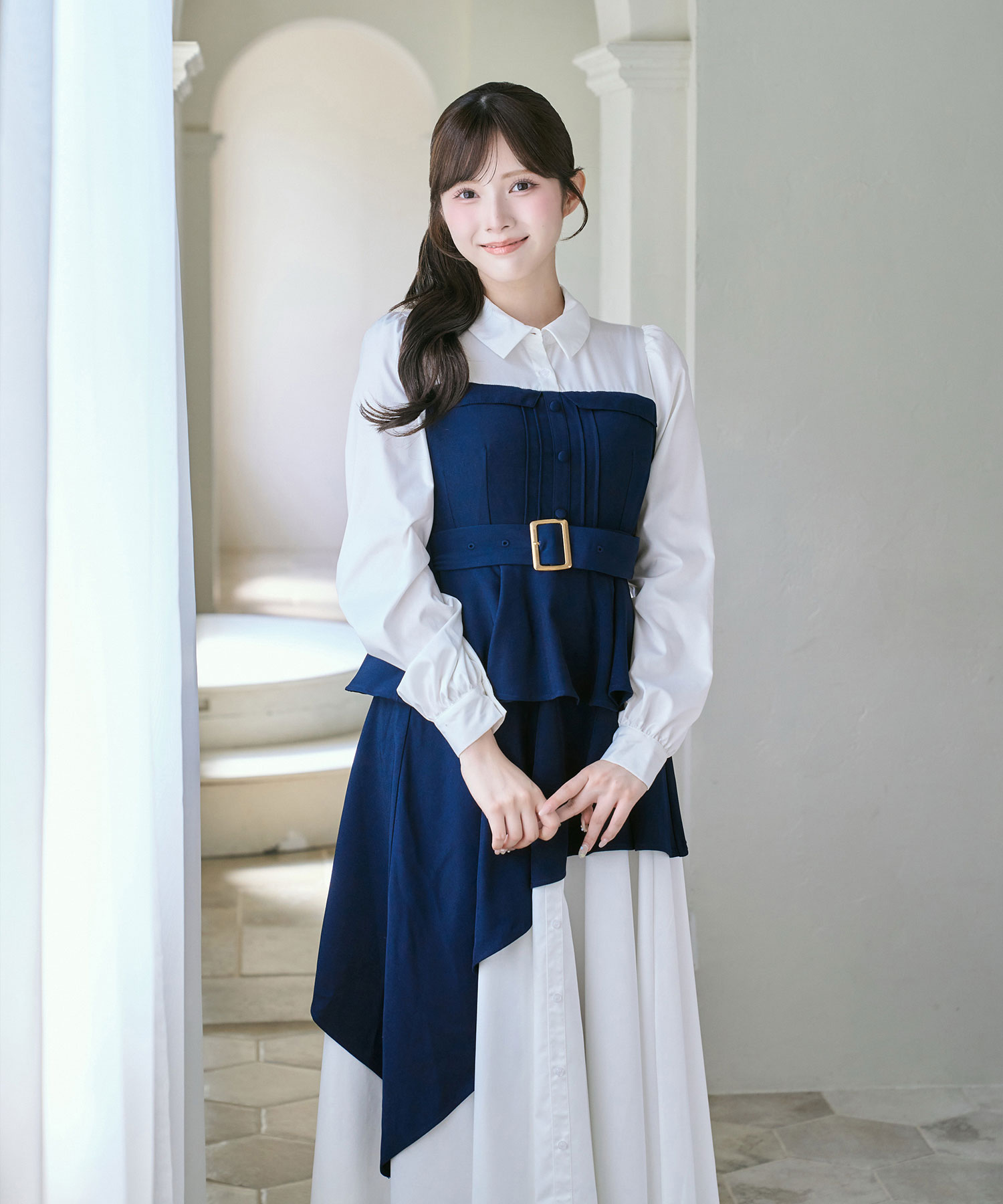 Shirt layering style dress